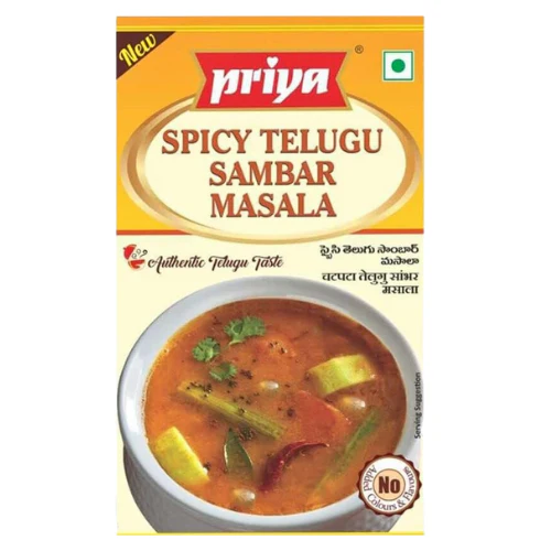 Priya Spicy Telugu Sambar Masala 50g